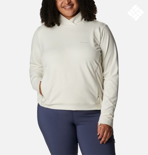 Women's Columbia Weekend Adventure Sweatshirts Cream | Plus Size CA-A18A3